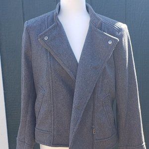 Banana Republic Gray Wool Moto Jacket